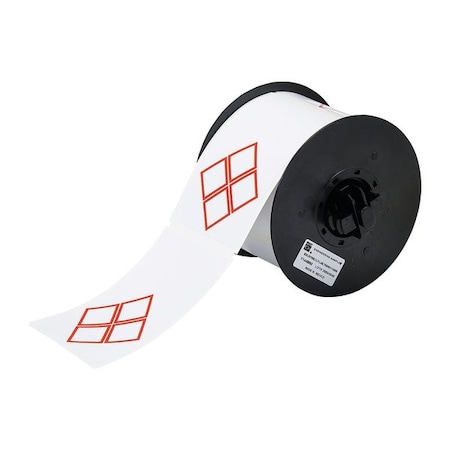Thermal Transfer Label, Red on White, Labels/Roll: 270 MPN:B30-261-7569-CLP4B