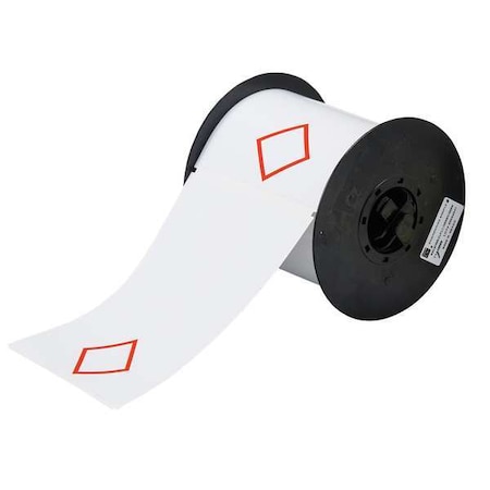 Thermal Transfer Label, Red on White, Labels/Roll: 200 MPN:B30-262-7569-CLP1