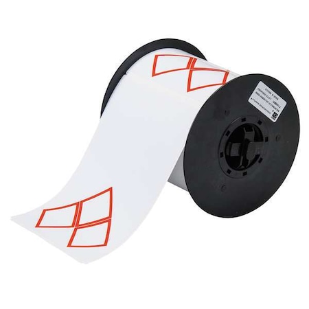 Thermal Transfer Label, Red on White, Labels/Roll: 200 MPN:B30-262-7569-CLP3A