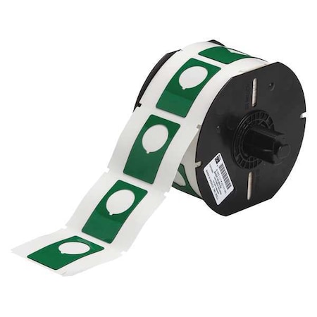 Pre-Cut Label Stock Roll, Green, Gloss MPN:B30EP-168-593-GN
