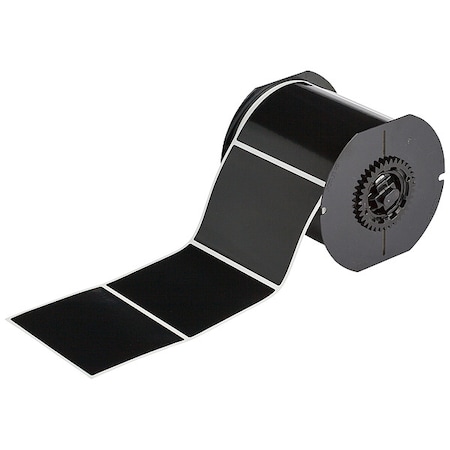 Pre-Cut Label Stock Roll, Black, Gloss MPN:B33-7-8591-BK