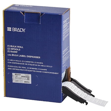 Sleeve Label, White, Polyolefin, 1 in W MPN:BM-094-1-312
