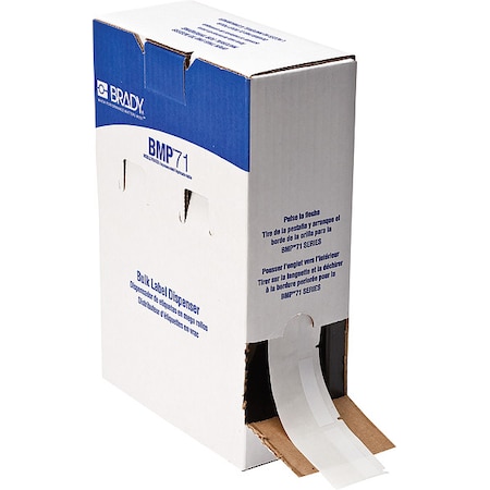 Wraparound Label, White, Vinyl, 2 in W MPN:BM-107-427
