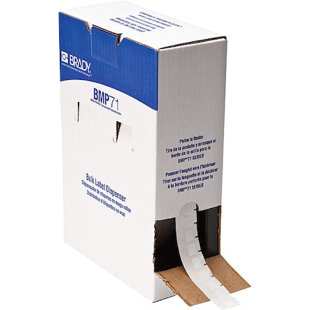 Wraparound Label, White, Vinyl, 1/2 in W MPN:BM-11-427