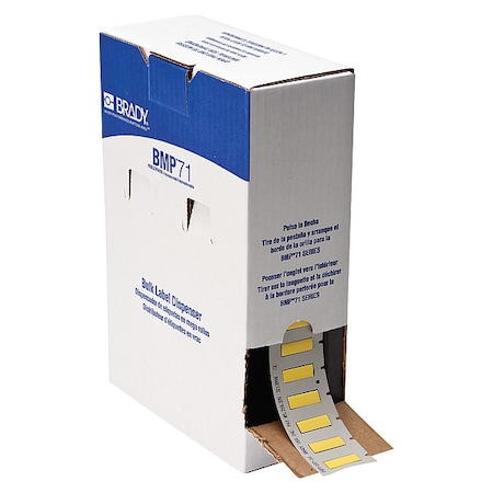 Sleeve Label, Yellow, Polyolefin, 1 in W MPN:BM-187-1-342-YL