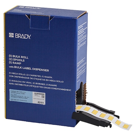 Sleeve Label, Yellow, Polyolefin, 1 in W MPN:BM-250-1-312-YL