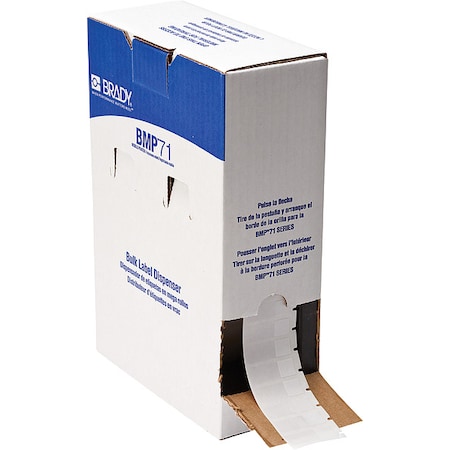 Wraparound Label, White, Vinyl, 1/2 in W MPN:BM-29-427