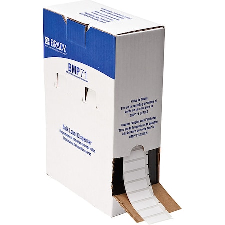 Wraparound Label, White, Vinyl, 1/2 in W MPN:BM-29-498