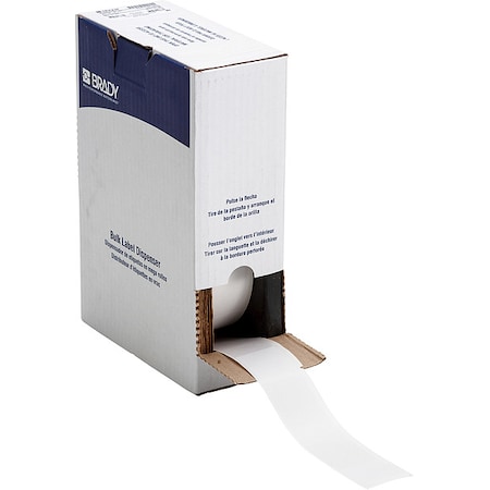 WraparoundLabel, White, Vinyl, 1-1/2inW MPN:BM-34-427