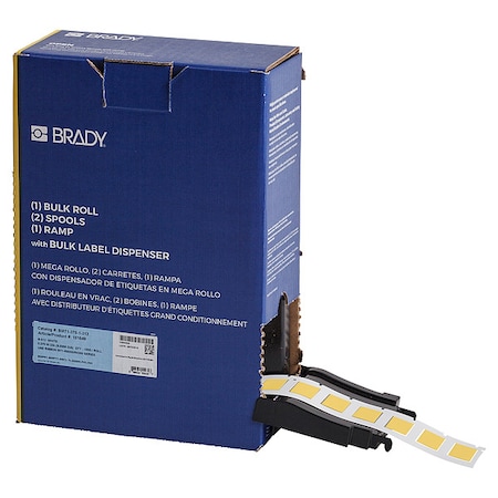 Sleeve Label, Yellow, Polyolefin, 1 in W MPN:BM-375-1-312-YL