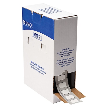 Sleeve Label, White, Polyolefin, 1 in W MPN:BM7-375-1-7641
