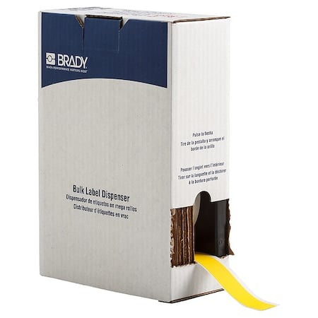 ContinuousLabelStock, Yellow, Matte, 1inW MPN:BM7C-1000-855-YL