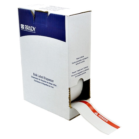Pre-CutLabelStockRoll, White/Red, Matte MPN:BM7C-2000-855-DAN