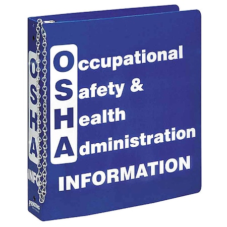 Binder, Occupational Safety and Health Administration Information, 10 1/2 in W, 11 5/8 in H MPN:BR806E