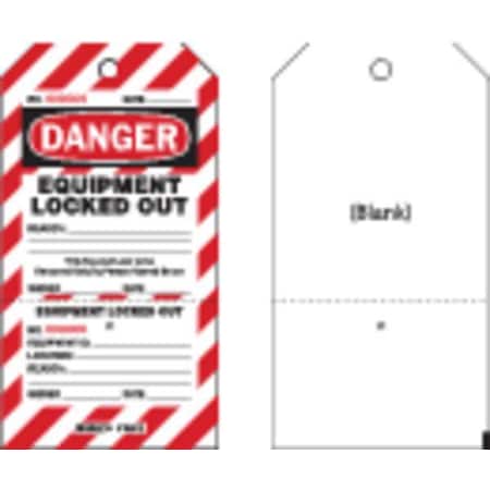 Danger Tag, 7-1/2 x 4 In, Rld Brs, PK25 MPN:CLT2