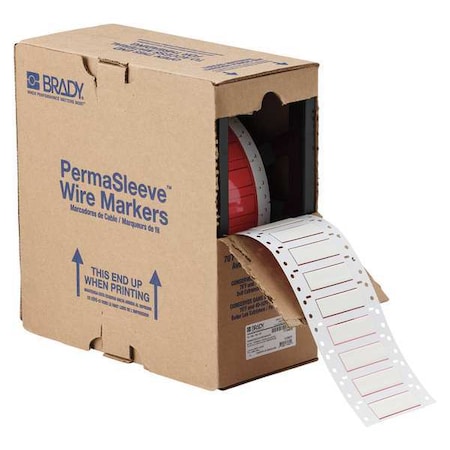SleeveLabel, White, Polyolefin, 3/8inW MPN:HX-375-2-WT