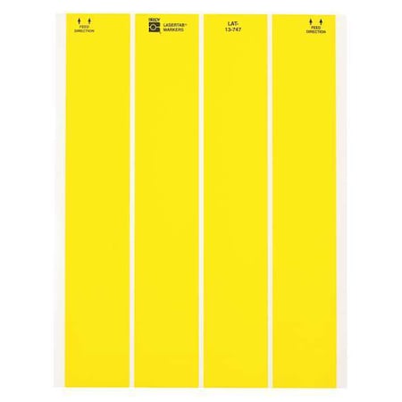 PrecutLabelSheet, Yellow, Polyester, PK57 MPN:LAT-13-747-2.5-YL