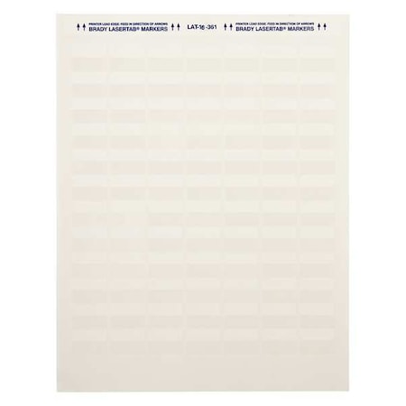 Write On Laminating Wire and Cable Markers, White on Translucent, LAT-16-361-5, PK60 MPN:LAT-16-361-5