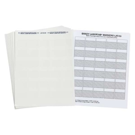 Write On Laminating Wire and Cable Markers, White on Translucent, LAT-53-361-1, PK34 MPN:LAT-53-361-1
