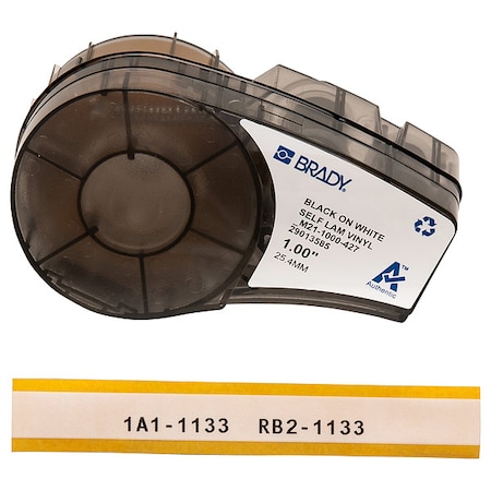 Self-Laminating Vinyl Wrap Around Labels for Brady M210 and M211, 1in MPN:M21-1000-427