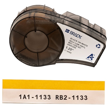 Self-Laminating Vinyl Wrap Around Labels for Brady M210 and M211, 1.25in MPN:M21-1250-427