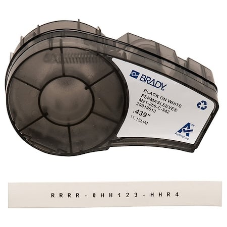 Heat Shrink Wire and Cable Labels for Brady M210 and M211, 1/4in dia MPN:M21-250-C-342