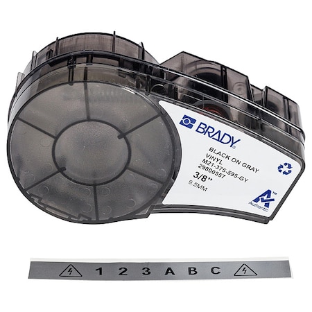 Gray All Weather Vinyl Labels for Brady M210 and M211, 0.375in MPN:M21-375-595-GY