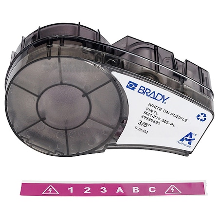 Purple All Weather Vinyl Labels for Brady M210 and M211, 0.375in MPN:M21-375-595-PL