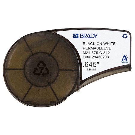 Heat Shrink Wire and Cable Labels for Brady M210 and M211, 3/8in dia MPN:M21-375-C-342