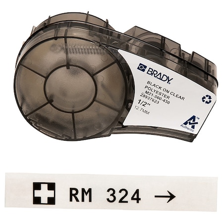 Harsh Environment Multi-Purpose Clear Polyester Labels for Brady M210 and M211, 0.5in MPN:M21-500-430