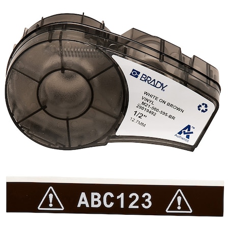 Brown All Weather Vinyl Labels for Brady M210 and M211, 0.5in MPN:M21-500-595-BR