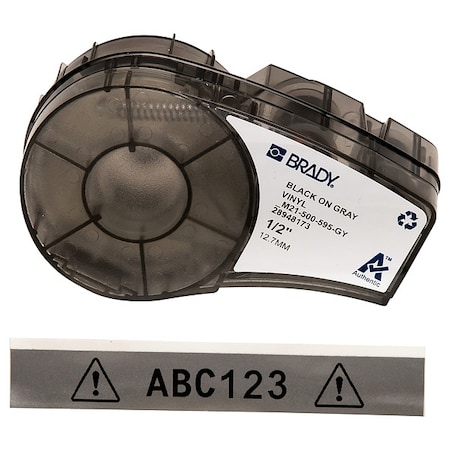 Gray All Weather Vinyl Labels for Brady M210 and M211, 0.5in MPN:M21-500-595-GY
