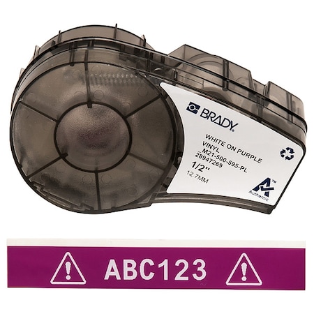 Purple All Weather Vinyl Labels for Brady M210 and M211, 0.5in MPN:M21-500-595-PL