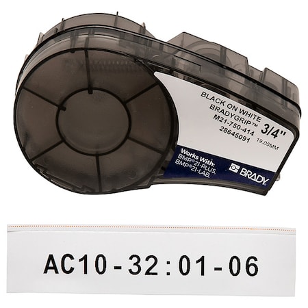 BradyGrip Print-on Hook Labels for Brady M210 and M211, 3/4inW MPN:M21-750-414