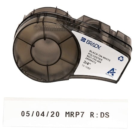 Solvent and Chemical Resistant Polyester Laboratory Labels for Brady M210 and M211, 0.75in MPN:M21-750-488