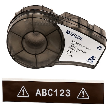 Brown All Weather Vinyl Labels for Brady M210 and M211, 0.75in MPN:M21-750-595-BR