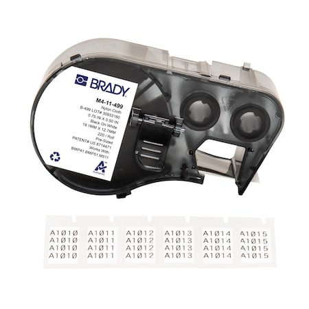 Label/RibbonCartridge, White, Matte, 3/4inW MPN:M4-11-499