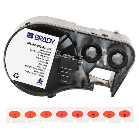 Label/RibbonCartridge, Red, Matte, 3/8inW MPN:M4-82-499-RD-BK
