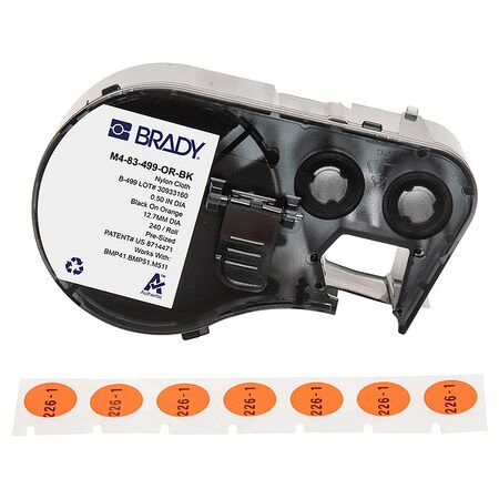 Label/RibbonCartridge, Orange, 1/2inW MPN:M4-83-499-OR-BK