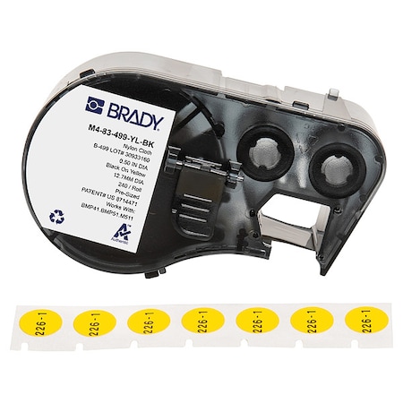 Label/RibbonCartridge, Yellow, 1/2inW MPN:M4-83-499-YL-BK