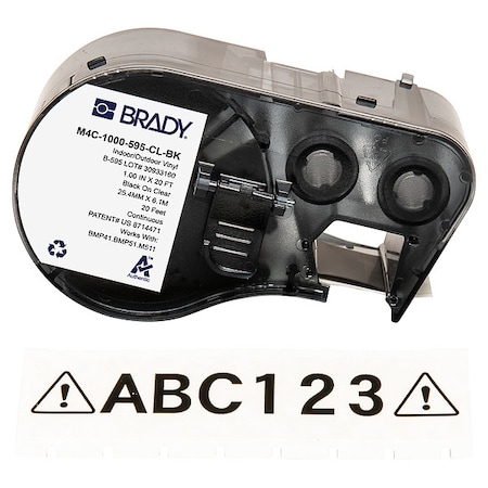 Label/RibbonCartridge, Clear, Gloss, 1inW MPN:M4C-1000-595-CL-BK