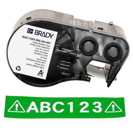 Label/RibbonCartridge, Green, Gloss, 1inW MPN:M4C-1000-595-GN-WT