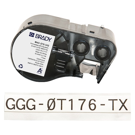 Sleeve Label, White, Polyolefin, 1 in W MPN:M4C-375-342