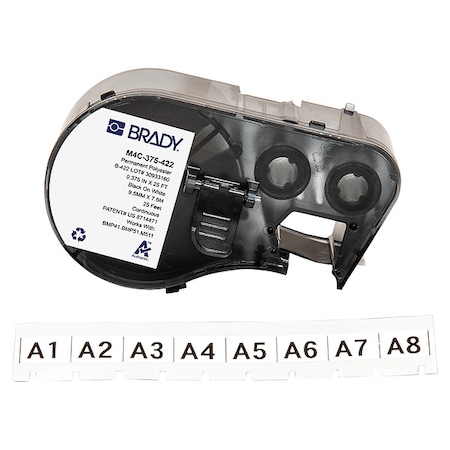 Label/Ribbon Cartridge, White, Gloss, 3/8 in W MPN:M4C-375-422
