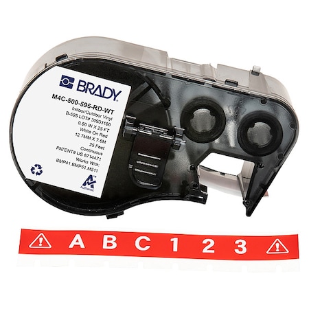 Label/RibbonCartridge, Red, Gloss, 1/2inW MPN:M4C-500-595-RD-WT