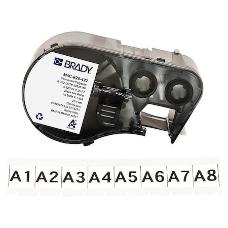 Label/RibbonCartridge, White, Gloss, 5/8inW MPN:M4C-625-422