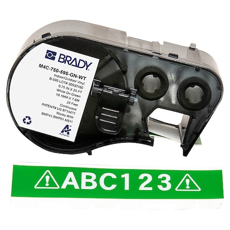 Label/RibbonCartridge, Green, Gloss, 3/4inW MPN:M4C-750-595-GN-WT