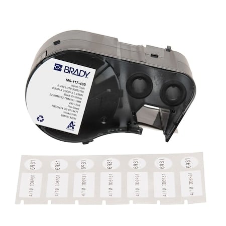 Label/RibbonCartridge, White, 29/32inW MPN:M5-117-499