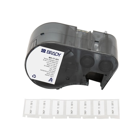 Label/RibbonCartridge, White, Matte, 1inW MPN:M5-17-351