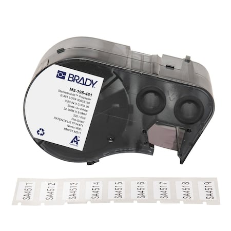 Label/RibbonCartridge, White, Matte, 1inW MPN:M5-195-481